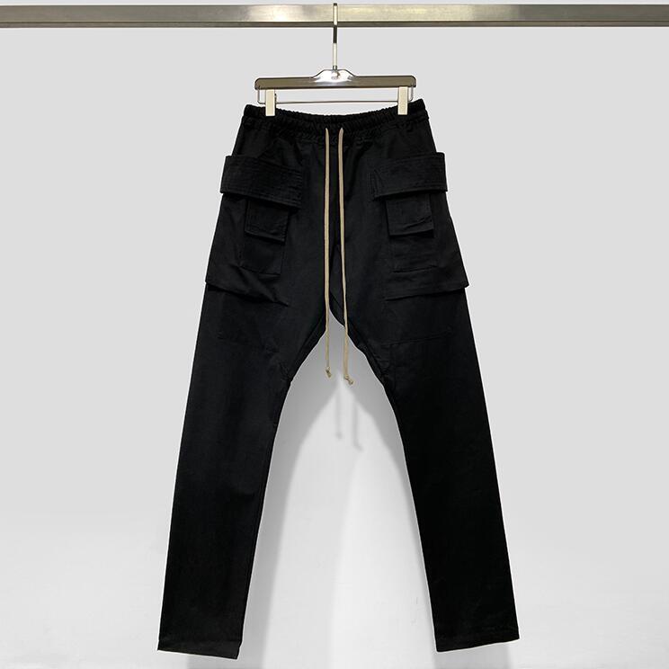 Rick Owens Men DRKSHDW Strobe Creatch Cropped Cargo Jersey Trousers