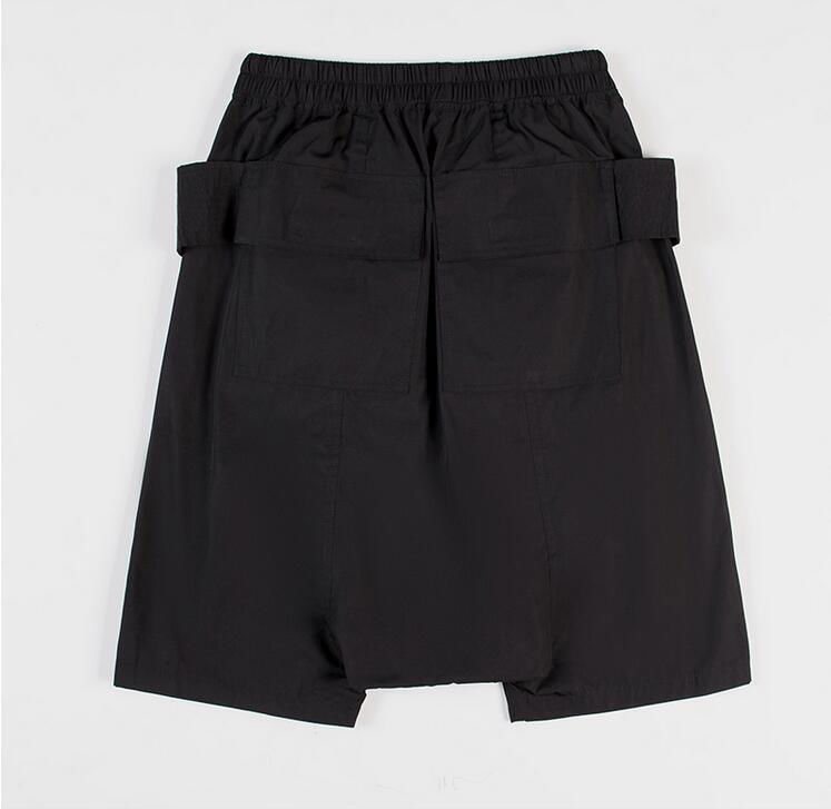 Rick Owens Men Classic Double Ring Cement black pocket shorts  5