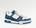               Trainer Low Monogram Denim Blue     onogram Embossed Sneaker Men