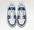 Louis Vuitton Trainer Low Monogram Denim Blue LV Monogram Embossed Sneaker Men