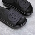 Men Casual Sandal       Interlocking G platform slides black Cheap Slippers  4