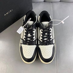 AMIRI Skel Panelled Leather Low Top Trainers Men Lace Up Casual Shoes