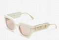 Fendi Logo Acetate & Metal Cat-eye Sunglasses Fendigraphy Cream acetate sunglass