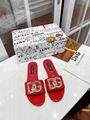 Dolce&Gabbana Logo Plaque Leather Slides     Polished Calfskin Bianca Slider 2