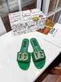Dolce&Gabbana Logo Plaque Leather Slides     Polished Calfskin Bianca Slider 10
