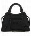 Balenciaga Black Leather Mini Neo Classic Handbag Women Mini Tote Bags