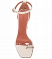 AMINA MUADDI Oya Leather Sandal Off White Ladies Ankle Strap Sandals  2