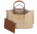 Garavani Summer VLogo Plaque Woven Tote