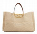 Valentino Garavani Summer VLogo Plaque Woven Tote Bag  VLogo Beach Handbag