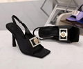 Versace Medusa Satin Slingback sandals Women High Heel Sandals 