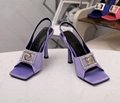 Versace Medusa Satin Slingback sandals Women High Heel Sandals 