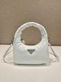       Soft padded shoulder bag Ladies triangle logo plaque top handle tote  11