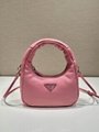       Soft padded shoulder bag Ladies triangle logo plaque top handle tote  13