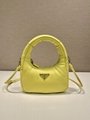      Soft padded shoulder bag Ladies triangle logo plaque top handle tote  3