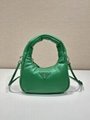       Soft padded shoulder bag Ladies triangle logo plaque top handle tote  8