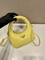       Soft padded shoulder bag Ladies triangle logo plaque top handle tote  7