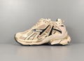            Runner Mesh And Faux Leather Trainers Beige 