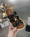 Celine Camel Leather Tippi Mules Fashion Celine Slides Sandals
