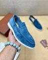 Loro Piana Men's Summer Walk Suede Loafers Fashion Casual Slip On Shoes