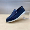 Loro Piana Men's Summer Walk Suede Loafers Fashion Casual Slip On Shoes