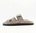 Hermes Chypre Sandal Naturel Calfskin Leather Women Men Casual Slides Shoes 