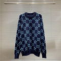 Gucci Logo Jacquard Cotton Sweater Men Wool GG Sweatershirt 