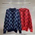       Logo Jacquard Cotton Sweater Men Wool GG Sweatershirt  12