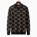 Gucci Logo Jacquard Cotton Sweater Men Wool GG Sweatershirt 