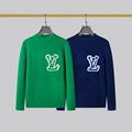 Louis Vuitton Wool knitwear LV Instarsia crewneck sweater blue knit logo jumpper