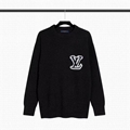 Louis Vuitton Wool knitwear LV Instarsia crewneck sweater blue knit logo jumpper