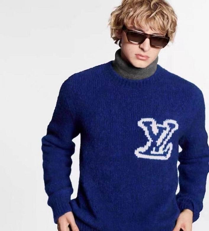               Wool knitwear     nstarsia crewneck sweater blue knit logo jumpper