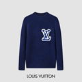 Louis Vuitton Wool knitwear LV Instarsia crewneck sweater blue knit logo jumpper