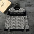 Balmain PB-Monogram Print Sweatshirt Men Striped Wool Sweater 2