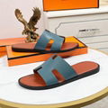 Hermes Leather Izmir Sandals Men Calfskin Slides Sandals