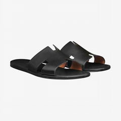        Leather Izmir Sandals Men Calfskin Slides Sandals