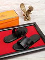 Hermes Leather Izmir Sandals Men Calfskin Slides Sandals