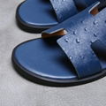 Hermes Leather Izmir Sandals Men Calfskin Slides Sandals