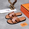 Hermes Leather Izmir Sandals Men Calfskin Slides Sandals