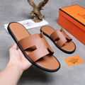 Hermes Leather Izmir Sandals Men Calfskin Slides Sandals