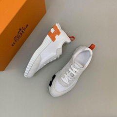 Hermes Bouncing sneaker In calfskin and suede goatskin Fashion Hemes casual shoe