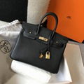 Hermes Black Birkin 35cm Togo Leather with Gold Hardware Women Birkin Tote Bag