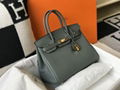        Black Birkin 35cm Togo Leather with Gold Hardware Women Birkin Tote Bag 17