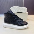 Alexander McQueen AMQ Hi-top Sneakers McQueen Men Leather Shoes 