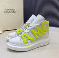 Alexander McQueen AMQ Hi-top Sneakers McQueen Men Leather Shoes 