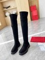           Garavani Rockstud Over The Knee Suede Boots Fashion Long Boots 2