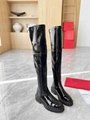           Garavani Rockstud Over The Knee Suede Boots Fashion Long Boots 10