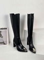 Alexander         Punk Leather Knee-High Boots         Metal Toe Boots  1