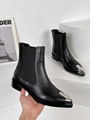 Alexander McQueen Punk Leather Knee-High Boots McQueen Metal Toe Boots 