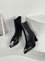 Alexander         Punk Leather Knee-High Boots         Metal Toe Boots  5