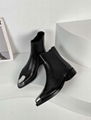 Alexander McQueen Punk Leather Knee-High Boots McQueen Metal Toe Boots 